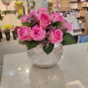 pink flower with vasa